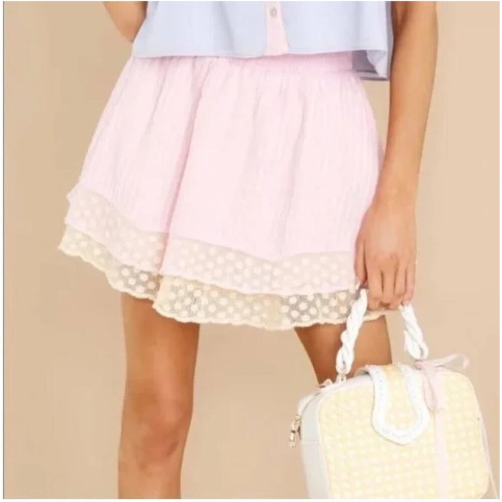 LoveShackFancy Toya Mini Skirt Size M